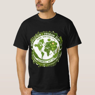 Design de T-shirt pour la Journée Mondiale du Véga