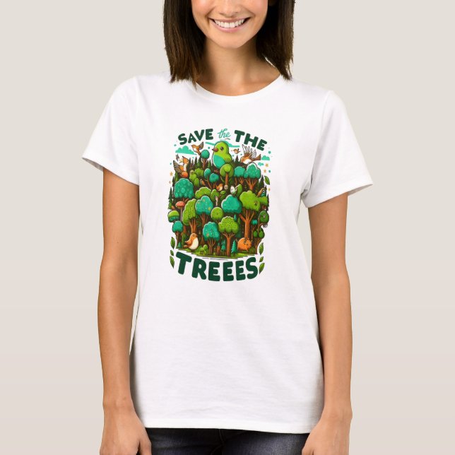 Design de T-Shirt Protetor da Natureza (Frente)