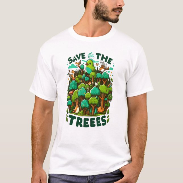 Design de T-Shirt Protetor da Natureza (Frente)