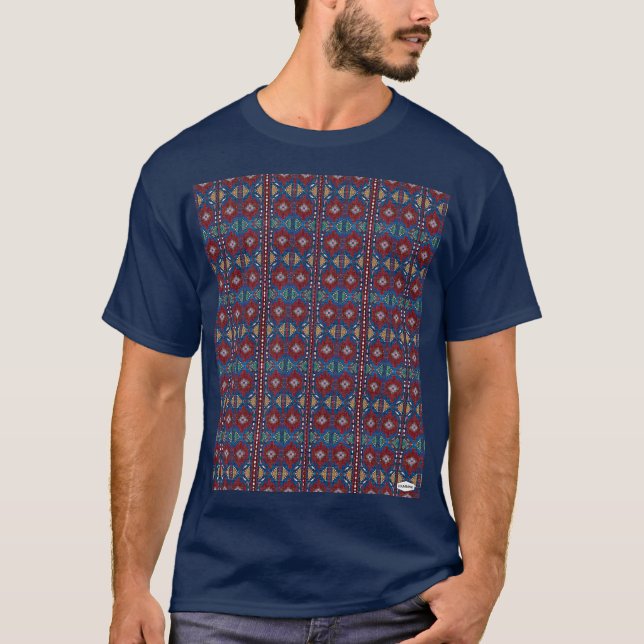 Design de T-Shirt Vermelho e Azul HAMbWG (Frente)