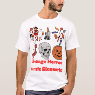 design de t-shirts de alta qualidade de terror de 