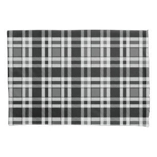 Design de Tartan Xadrez Flannel Branco preto