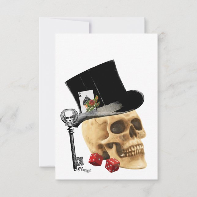 Design de tatuagem no crânio de um jogador gótico (Frente)