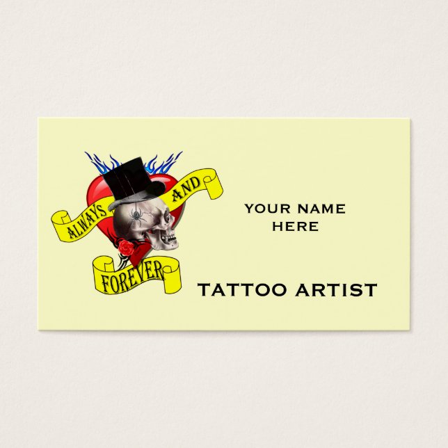 Design de tatuagem no crânio e no coração (Frente)