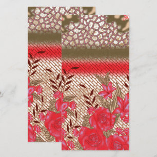 Design de tecido de intricato com padrões florais