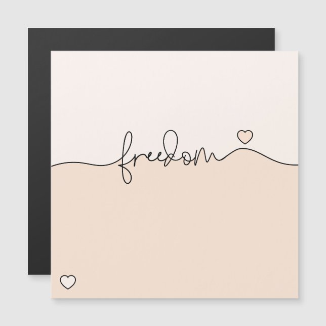 Design de Tipografia Minimalista Liberdade (Frente/Verso)