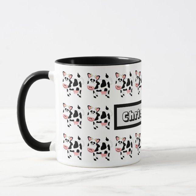 Design de Vaca em Caneca (Esquerda)