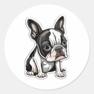 Design do autocolante de Boston Terrier