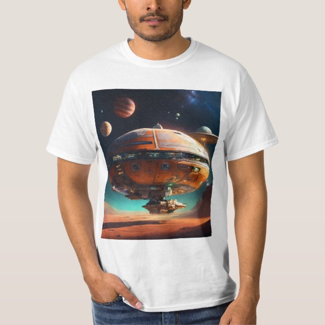 Design do Camisa T do Astronauta que Defende a Gra (Frente)