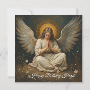 Design do cartão de saudação de anjo