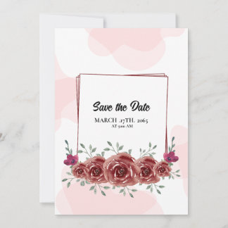 Design do convite de casamento ao quadrado