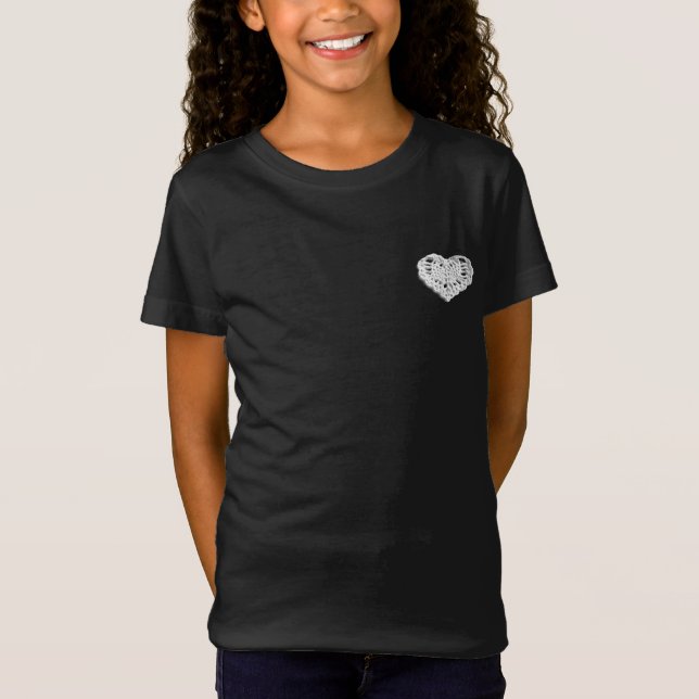 Design do estilo cardíaco T-Shirt Girls (Frente)