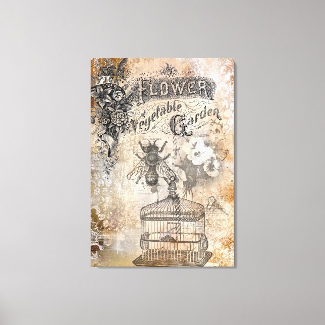 Design do Jardim Flor na Canvas (Frente)