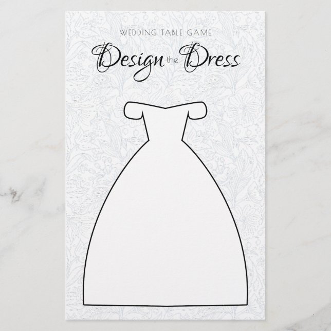 Design do Jogo de Mesa de Casamento de Vestido Azu (Frente)