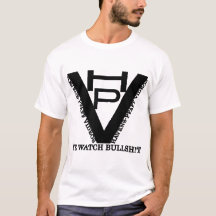 Design do logotipo HPV em uma camiseta branca!