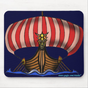 Design do mousepad do navio de Viking