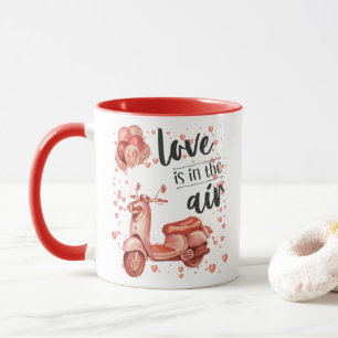 Design do namorados: patinete e caneca de balões