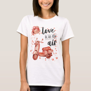 design do namorados: T-Shirt de patinetes e balões