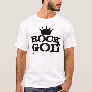 design do preto do t-shirt do deus da rocha