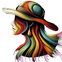 Design do Rainbow Lady T-Shirt