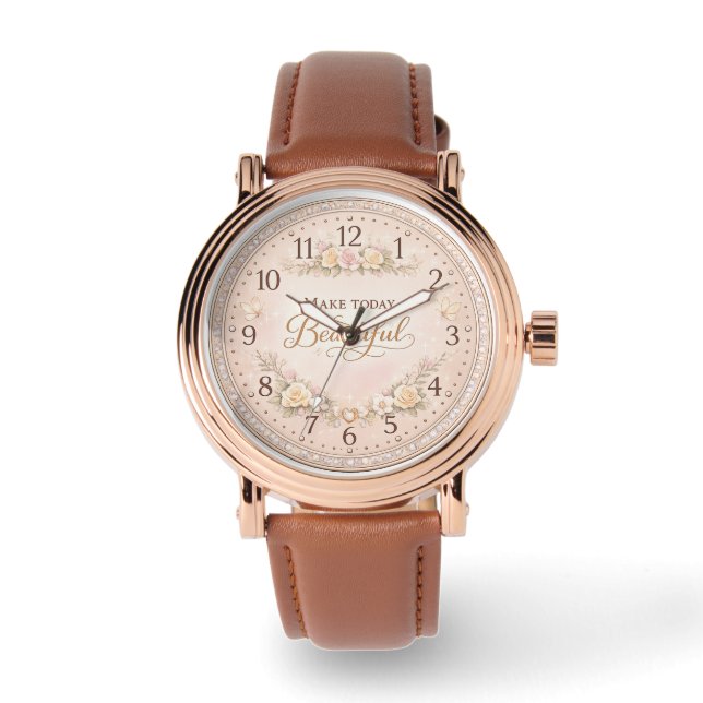 Design do Relógio Quote Watch | Presente Feminino  (Frente)