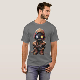 design do robô tecnológico futurista da t-shirt ai