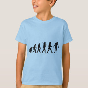 Design do t-shirt da evolução do zombi
