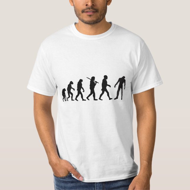 Design do t-shirt da evolução do zombi (Frente)