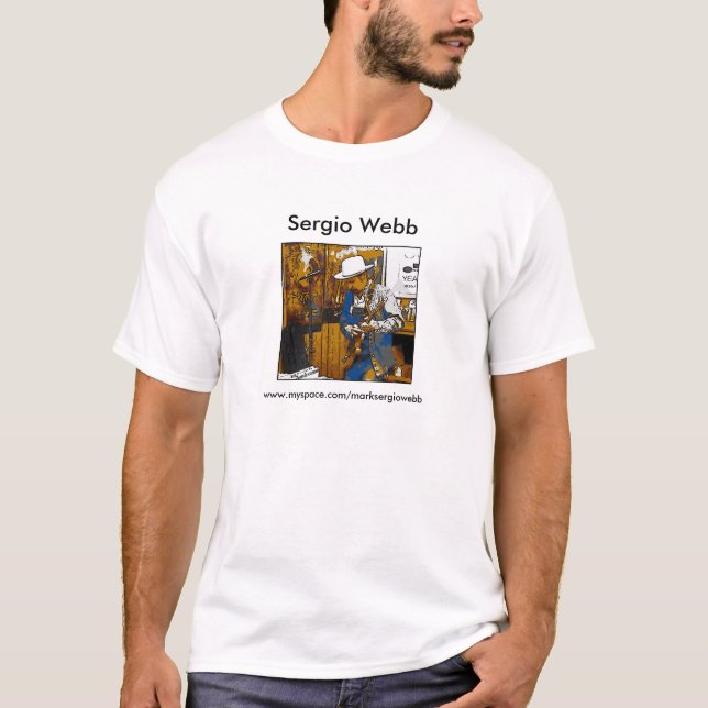 Design do t-shirt da guitarra de Sergio Webb (Frente)