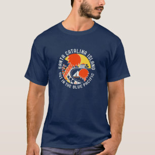 Design do t-shirt da ilha de Catalina do papai