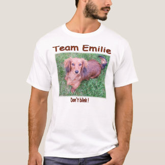 Design do t-shirt de Emilie da equipe