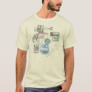design do t-shirt do viagem dos vistos do