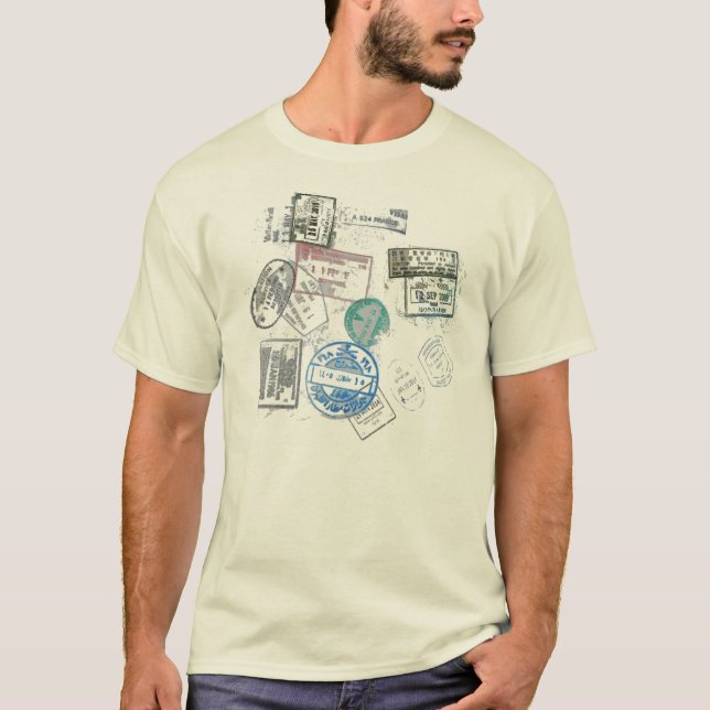 design do t-shirt do viagem dos vistos do (Frente)