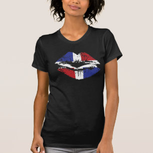 Design do t-shirt dos lábios da República