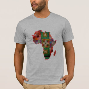 design do t-shirt dos padrões do africano do mapa