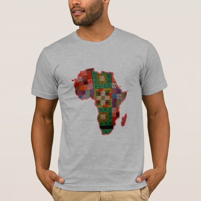 design do t-shirt dos padrões do africano do mapa (Frente)
