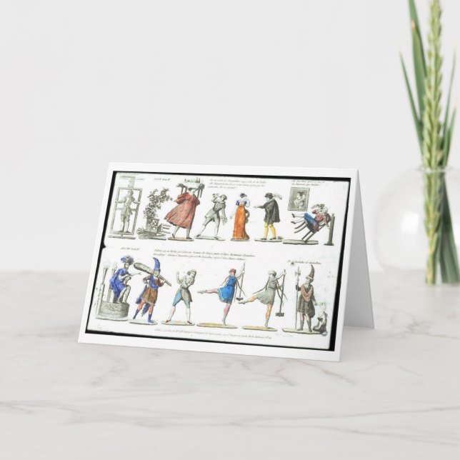 Design do traje do balé, cartão (Frente)