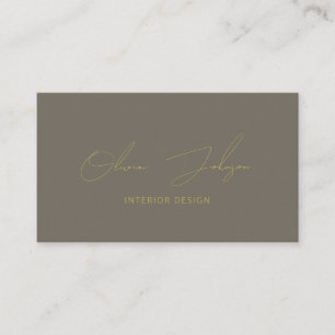 Design Dourado do interior Cartão de visita castan