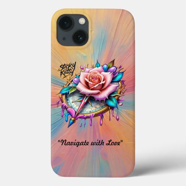 "Design Elegante da Rosa dos Ventos" (Verso)