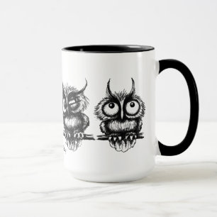 Design engraçado da caneca da arte do desenho da