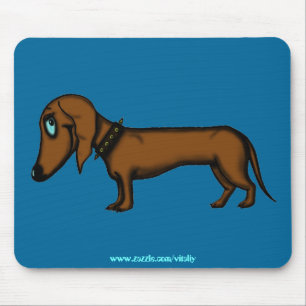 Design engraçado do mousepad do dachshund