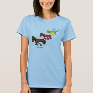 Design engraçado do t-shirt do dachshund