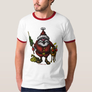 Design engraçado do t-shirt do papai noel