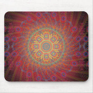 Design espiral psicadélico do Fractal: Mousepad