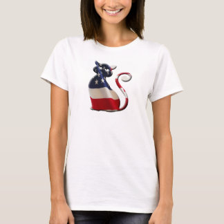 Design felino da camisa das mulheres de Pawtriotic
