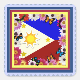 Design filipino da bandeira - etiqueta filipina