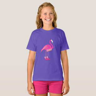 Design Flamingo cor-de-rosa - Camisa T Básica Para
