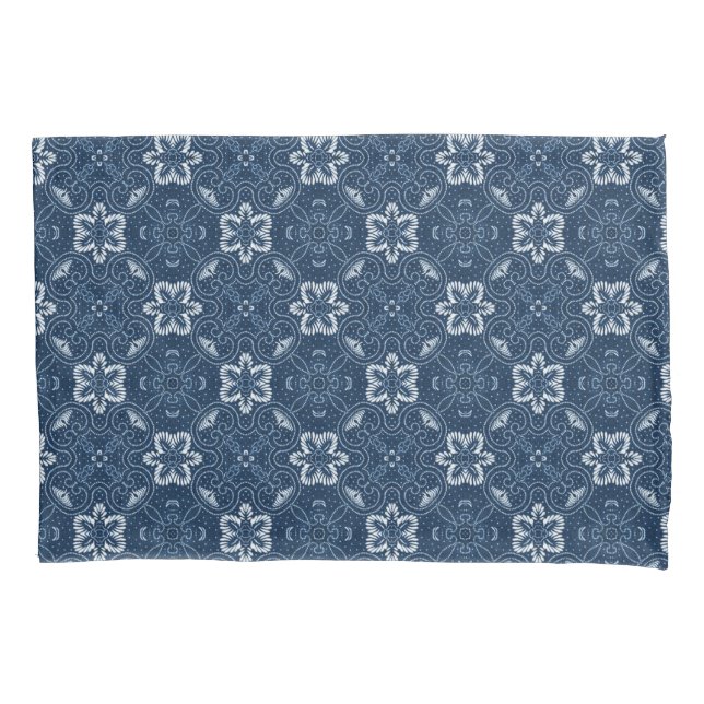 Design Floral Azul e Branco (Frente)