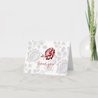 Design Floral bonito Obrigado Cartões De Nota