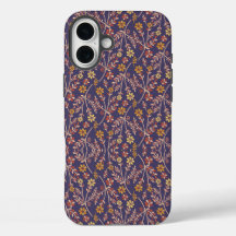 Design Floral Caprichoso com Vinhas em Fundo Roxo